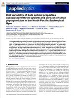 Diel variability of bulk optical properties associated with the growth and division of small phytoplankton in the North Pacific Subtropical Gyre 