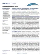 Biological production, export efficiency, and phytoplankton communities across 8000 km of the South Atlantic