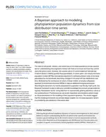 A Bayesian approach to modeling phytoplankton population dynamics from size distribution time series