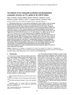 The influence of net community production and phytoplankton community structure on CO2 uptake in the Gulf of Alaska